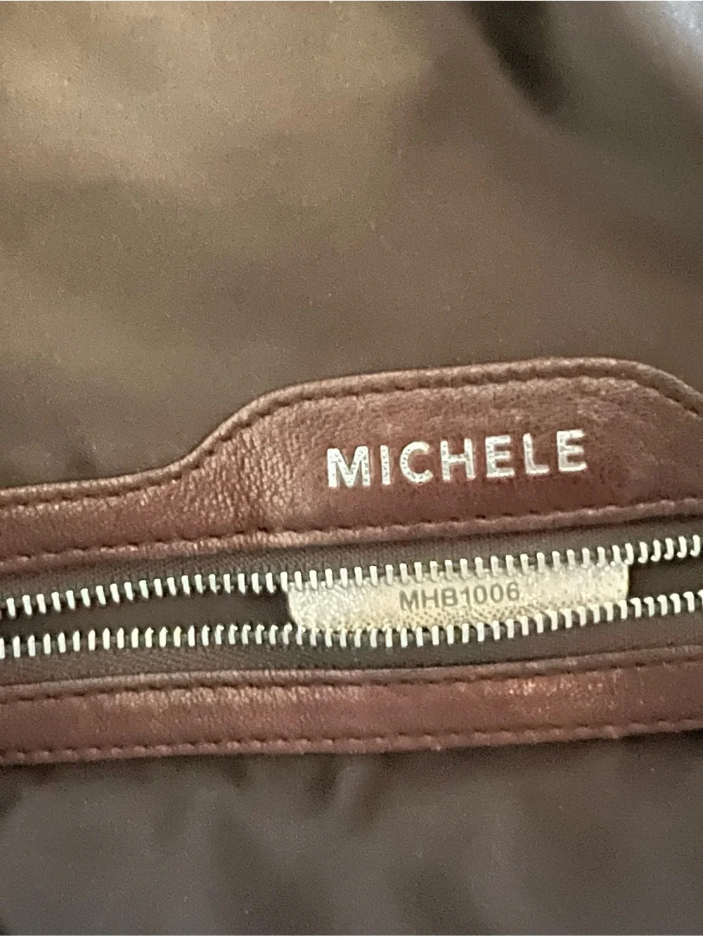 Michele Vintage Brown Leather Messenger Bag in Mint Condition